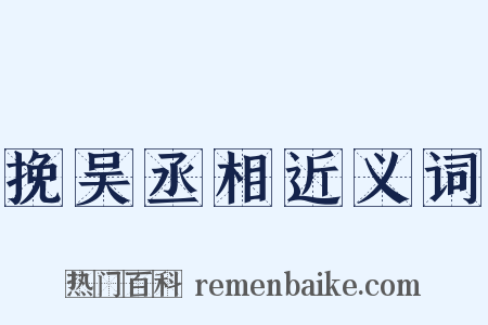 挽吴丞相近义词是什么意思的图片